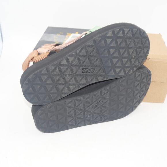 NEW TEVA Original Universal Green Pink  Brown Strappy Flat Sandal Women's 8 - Picture 9 of 10